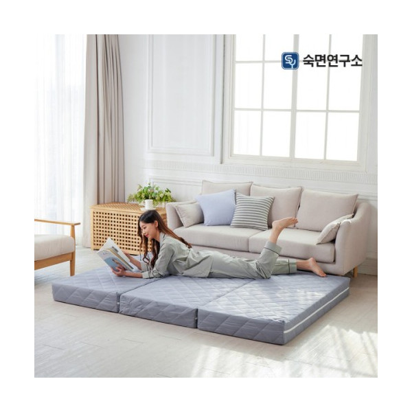 3단 접이식 토퍼매트리스 6cm 10cm 15cm 원룸 바닥 단단한 수면매트 접는 라텍스 토퍼